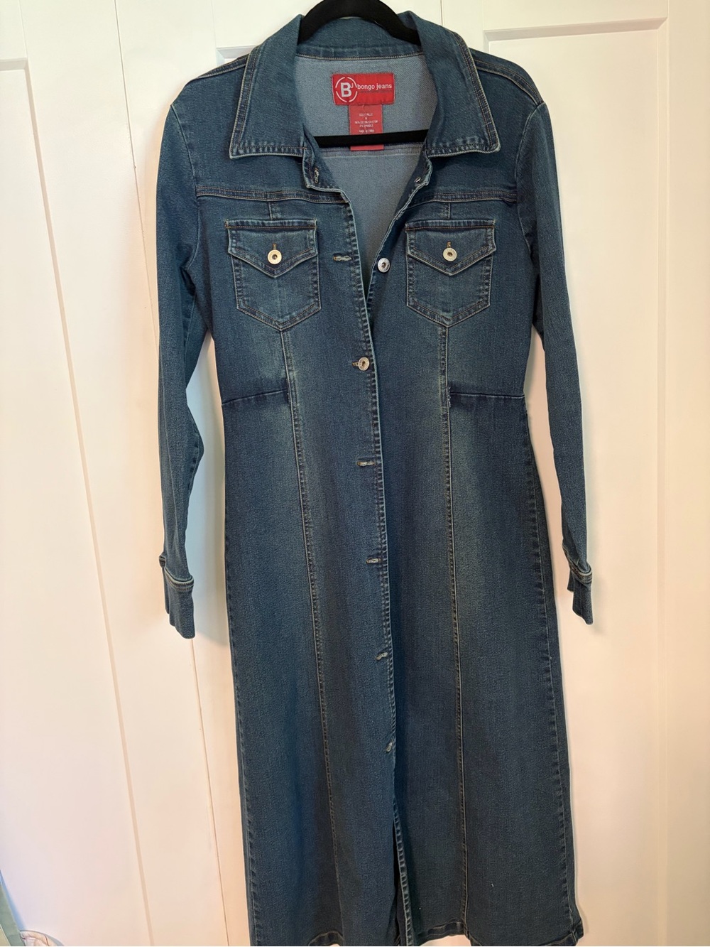 BONGO Long Sleeve Denim Shirtdress/ jacket vintage